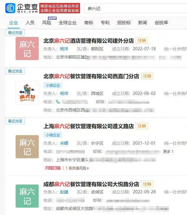 北京麻六記酒店一子公司擬注銷<strong></p>
<p>注銷公司
</strong>，此前已有多家門店注銷:注銷公司
