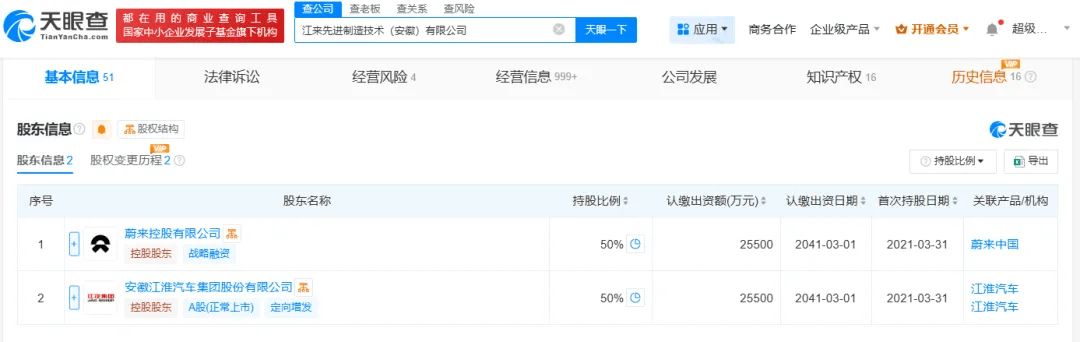蔇來江淮合資公司進入注銷程序:注銷公司
